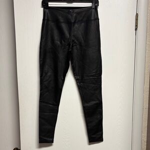 Nordstrom Black Faux Leather Leggings. EUC